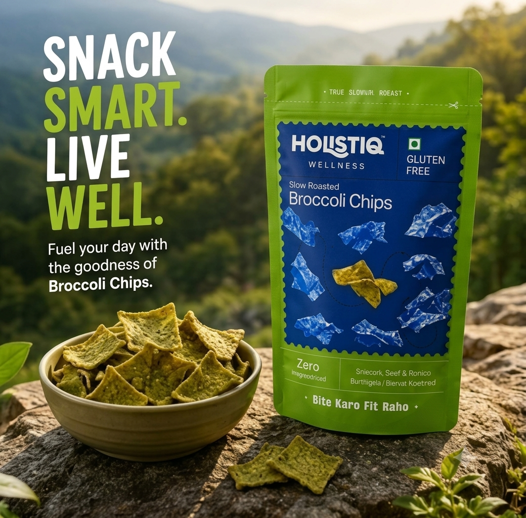SLOW ROASTED BROCCOLI BASIL CHIPS (60 g)